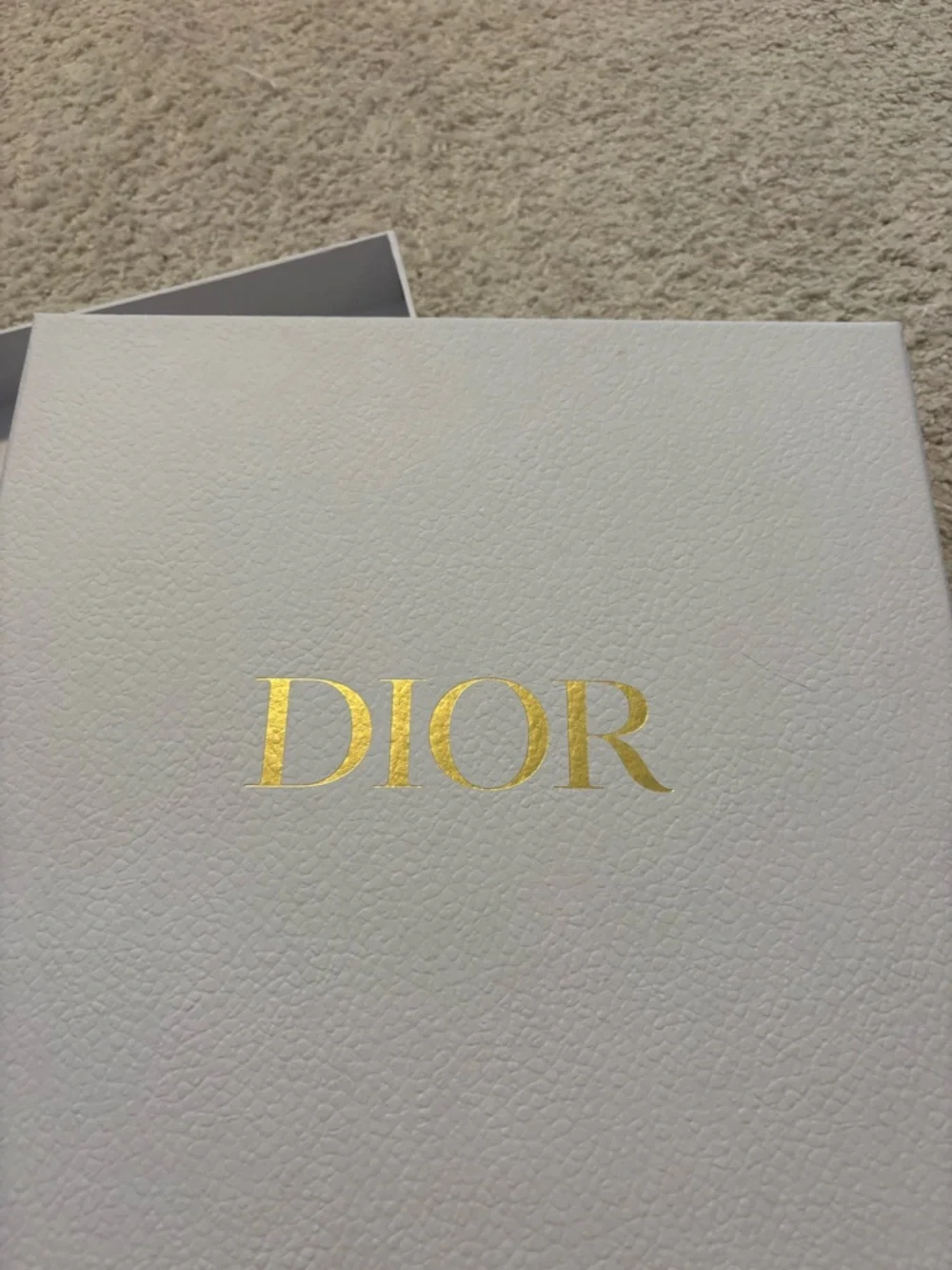 Dior White gift Box with Gold Logo